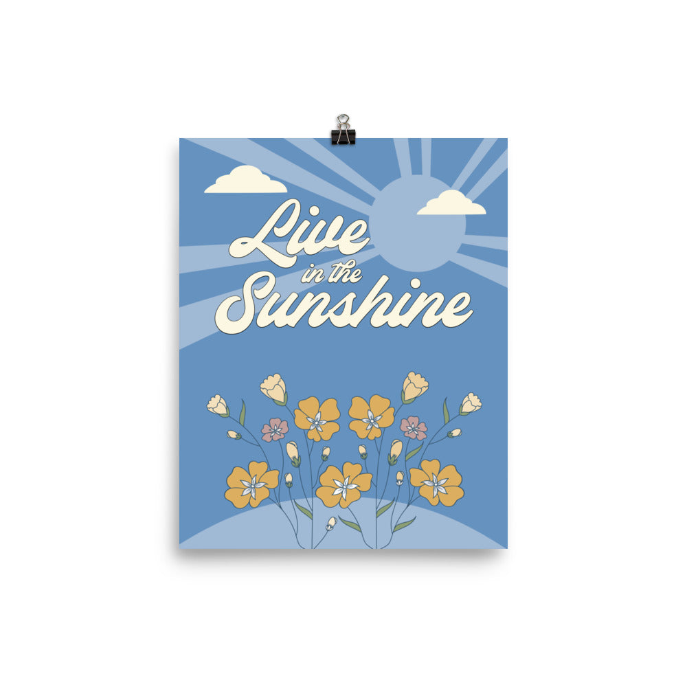 Live in the Sunshine - Poster (blue)