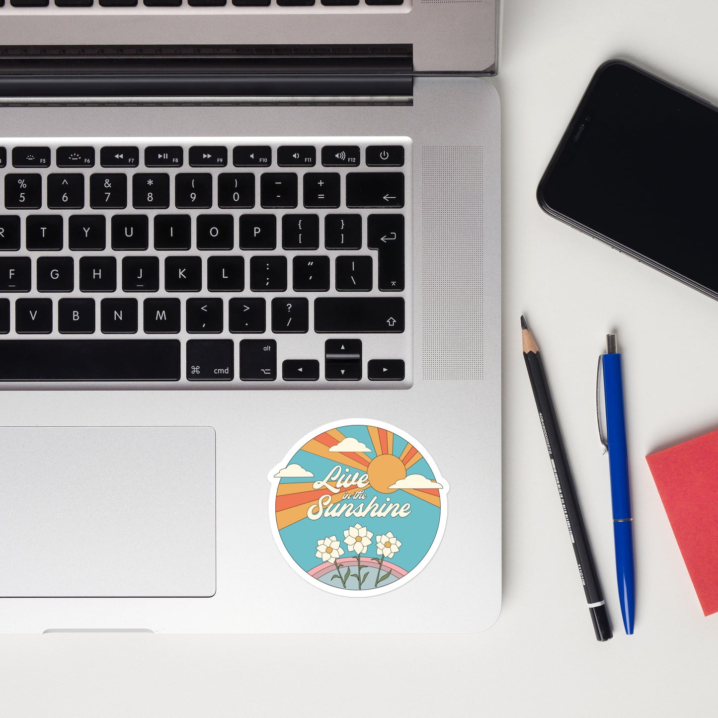 Live in the Sunshine - stickers (orange)