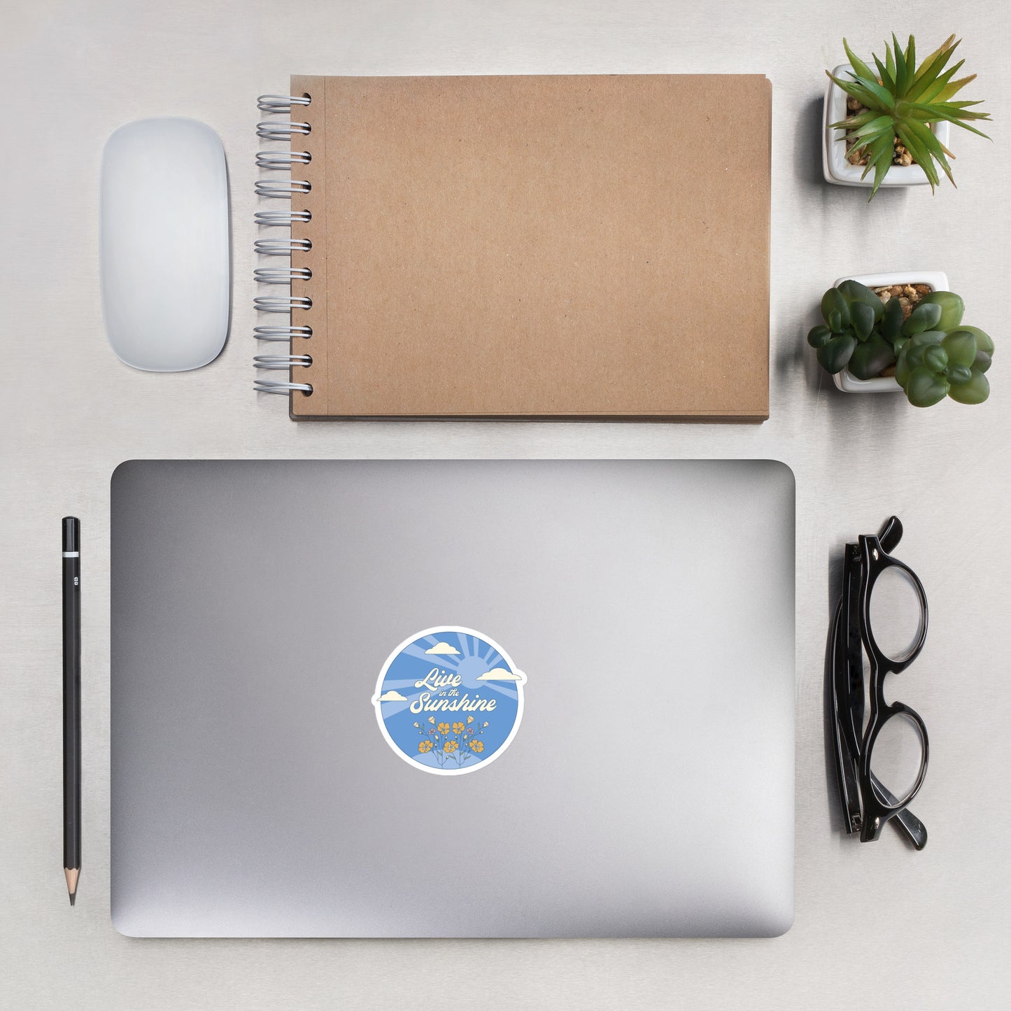 Live in the Sunshine - stickers (blue)