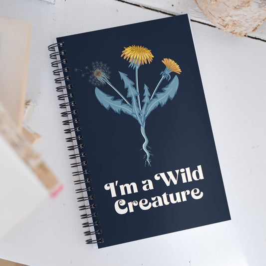 I am a Wild Creature - Spiral notebook (white)