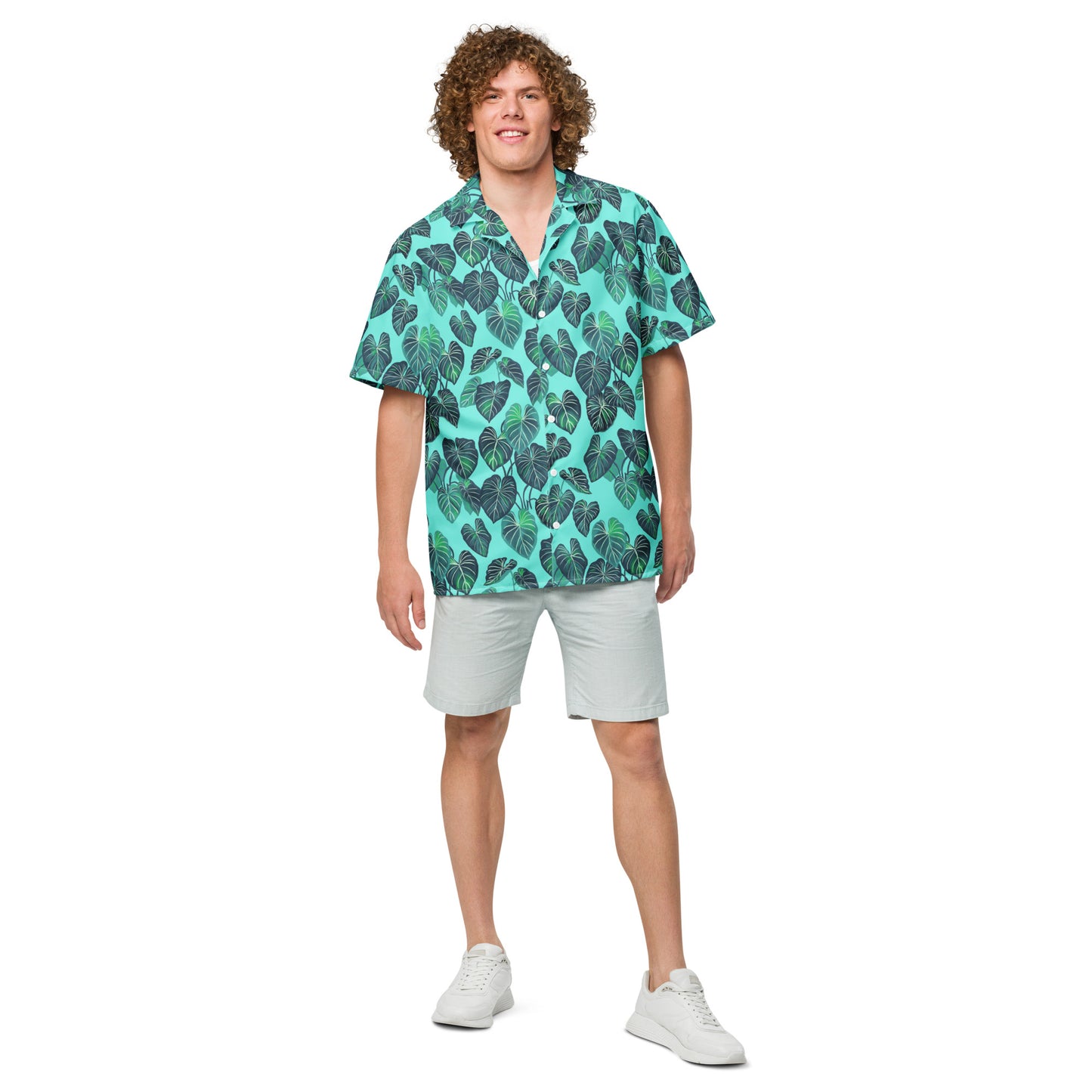 Philodendron gloriosum - Men's Button Down Beach Shirt