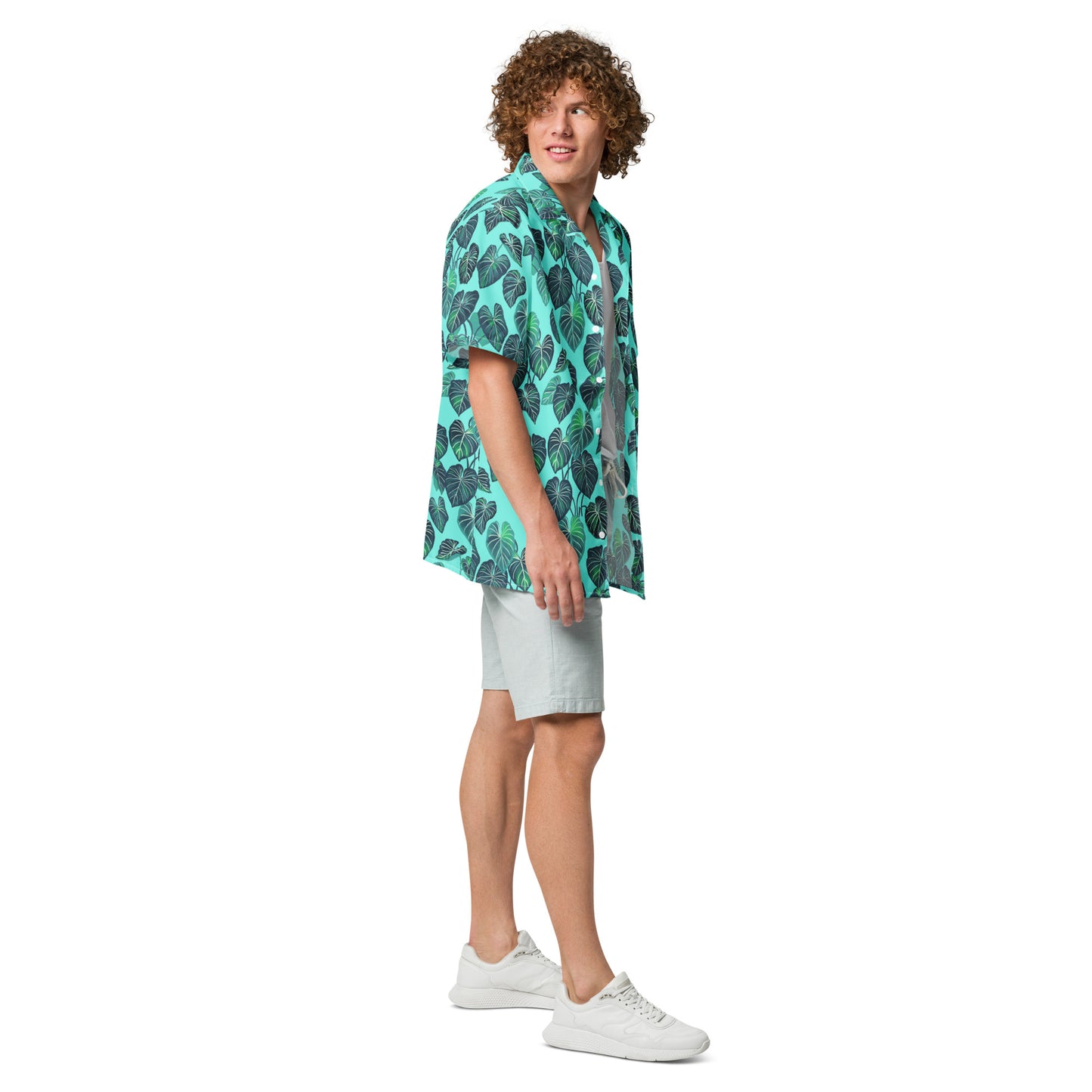 Philodendron gloriosum - Men's Button Down Beach Shirt