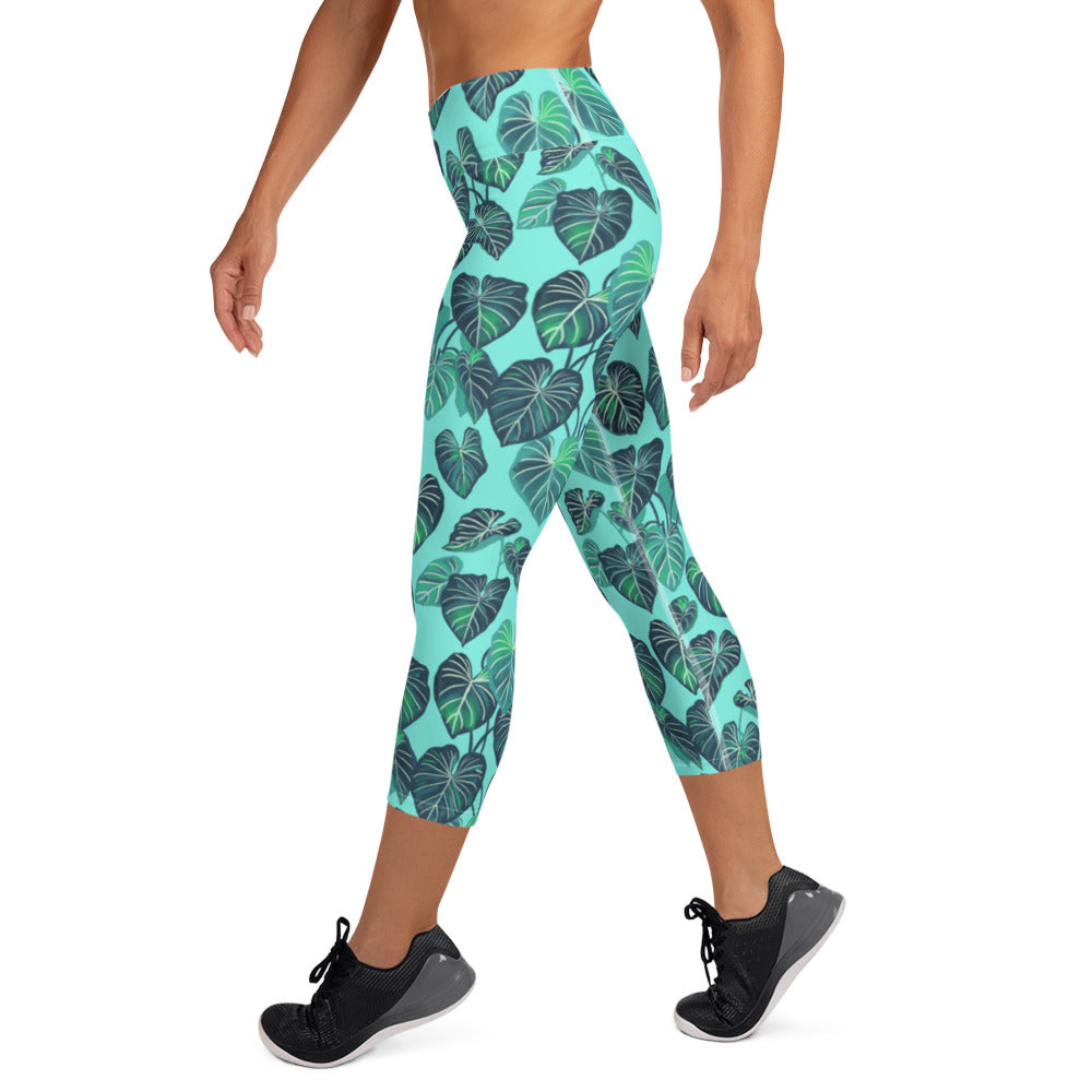 Philodendron gloriosum - Women's Yoga Capri Leggings