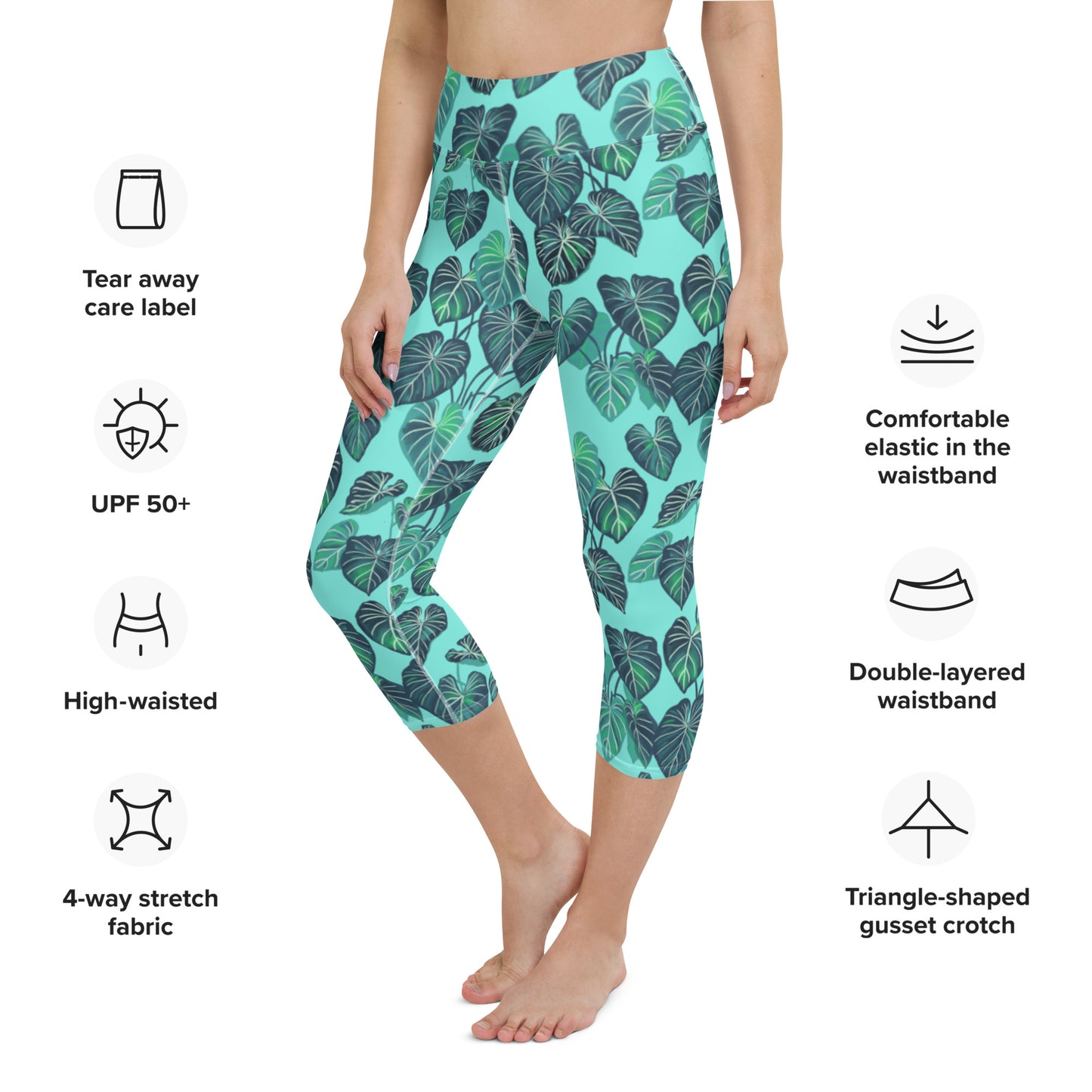 Philodendron gloriosum - Women's Yoga Capri Leggings