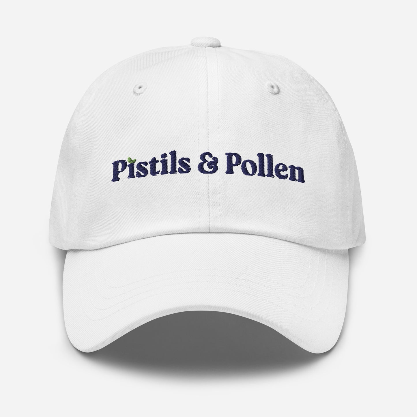 Pistils & Pollen - Cotton Hat (blue on white)