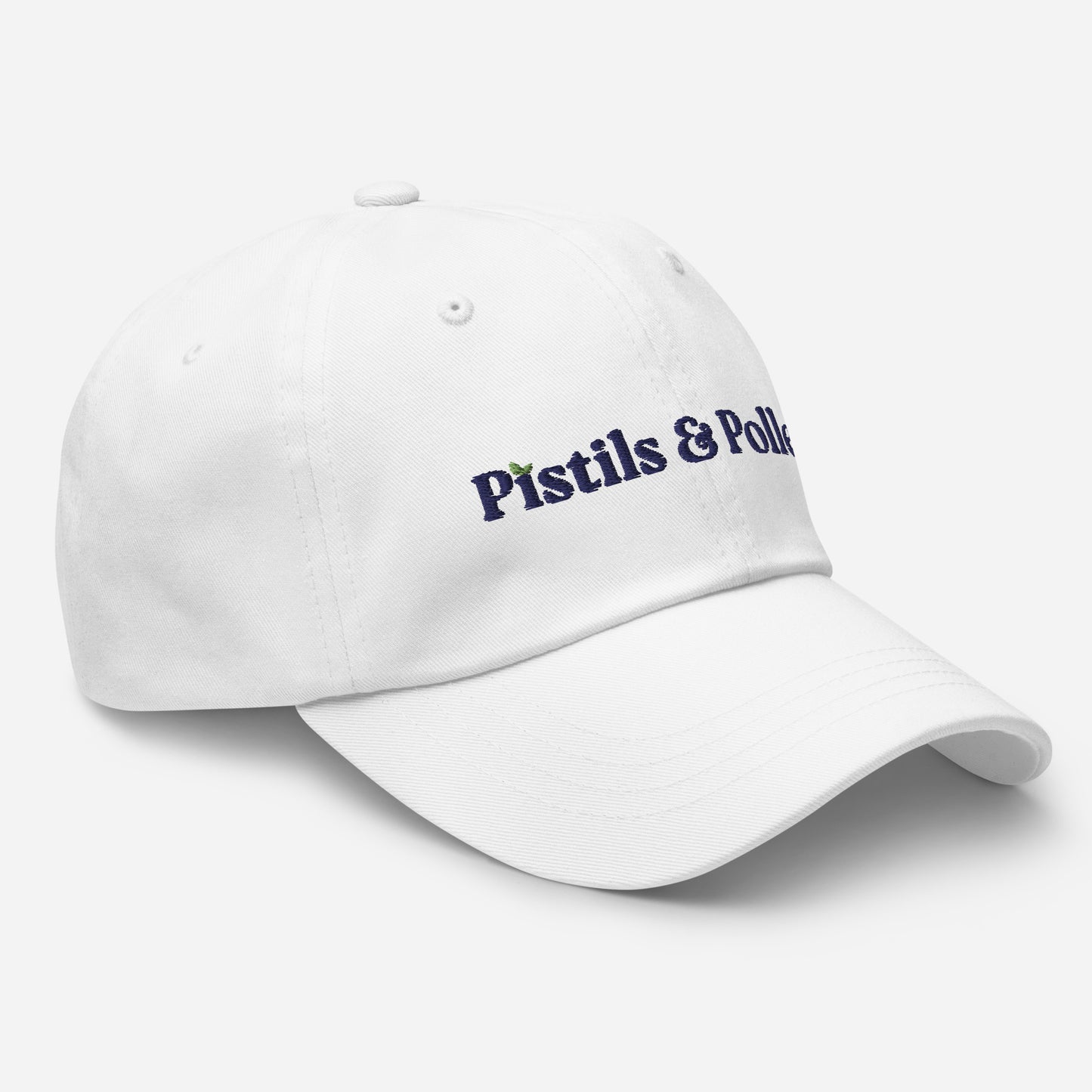 Pistils & Pollen - Cotton Hat (blue on white)