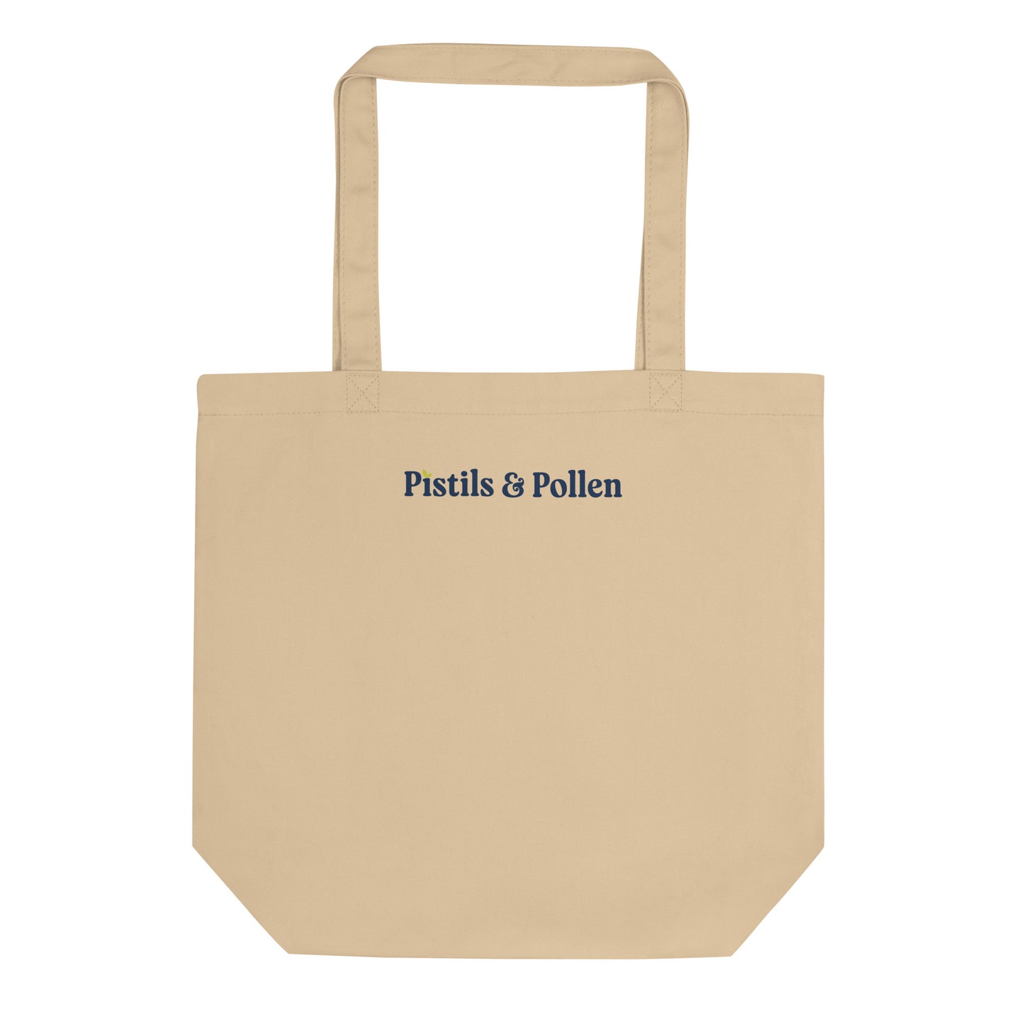 Plant Dad - Organic Cotton Tote Bag (blue with brown potted plants)