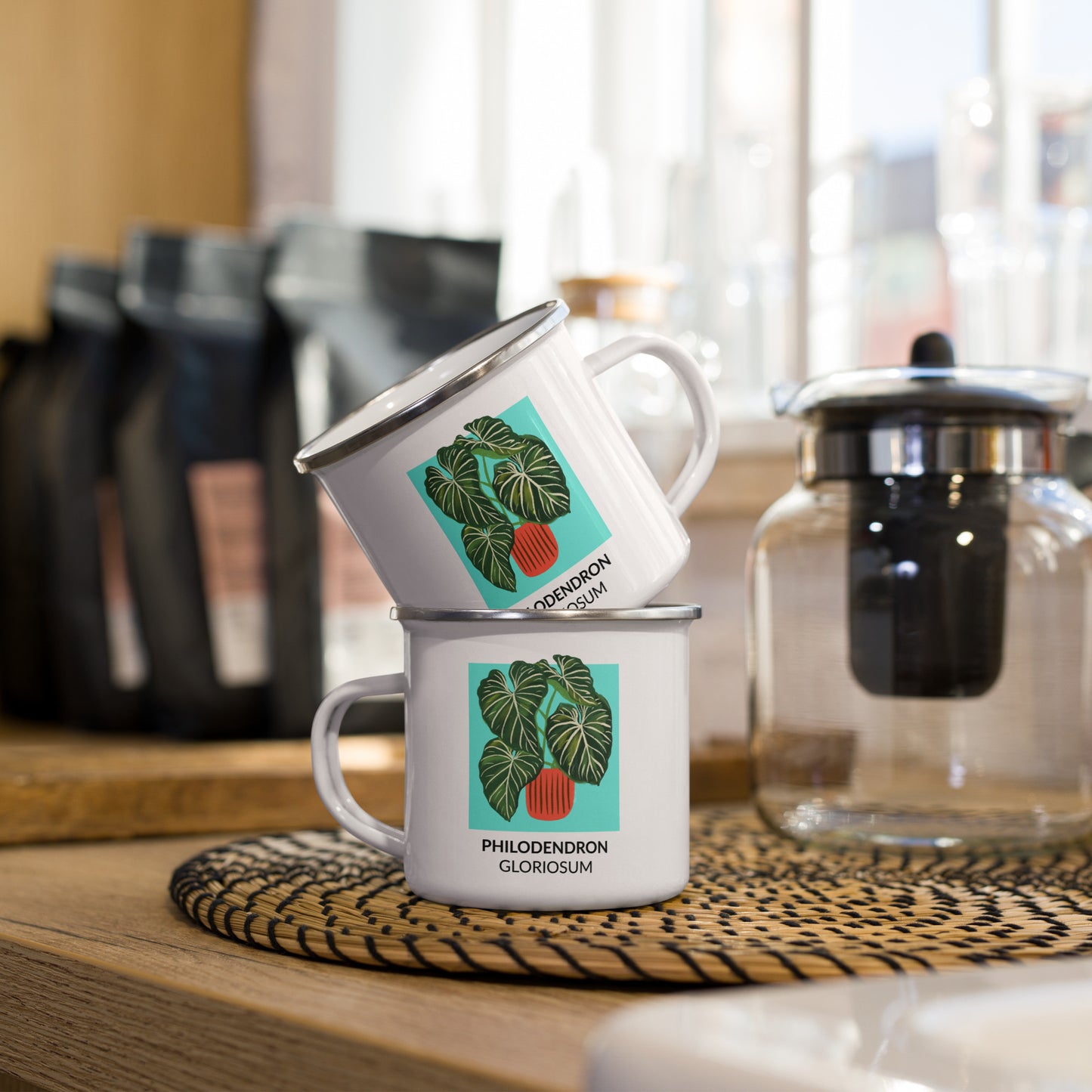 Philodendron gloriosum - Enamel Mug