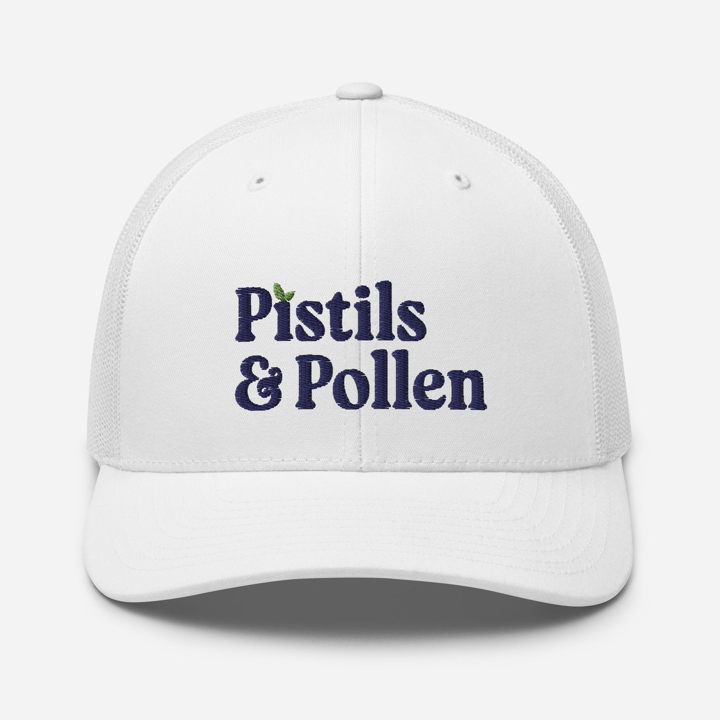 Pistils & Pollen - Snap Back Cap (blue on white)