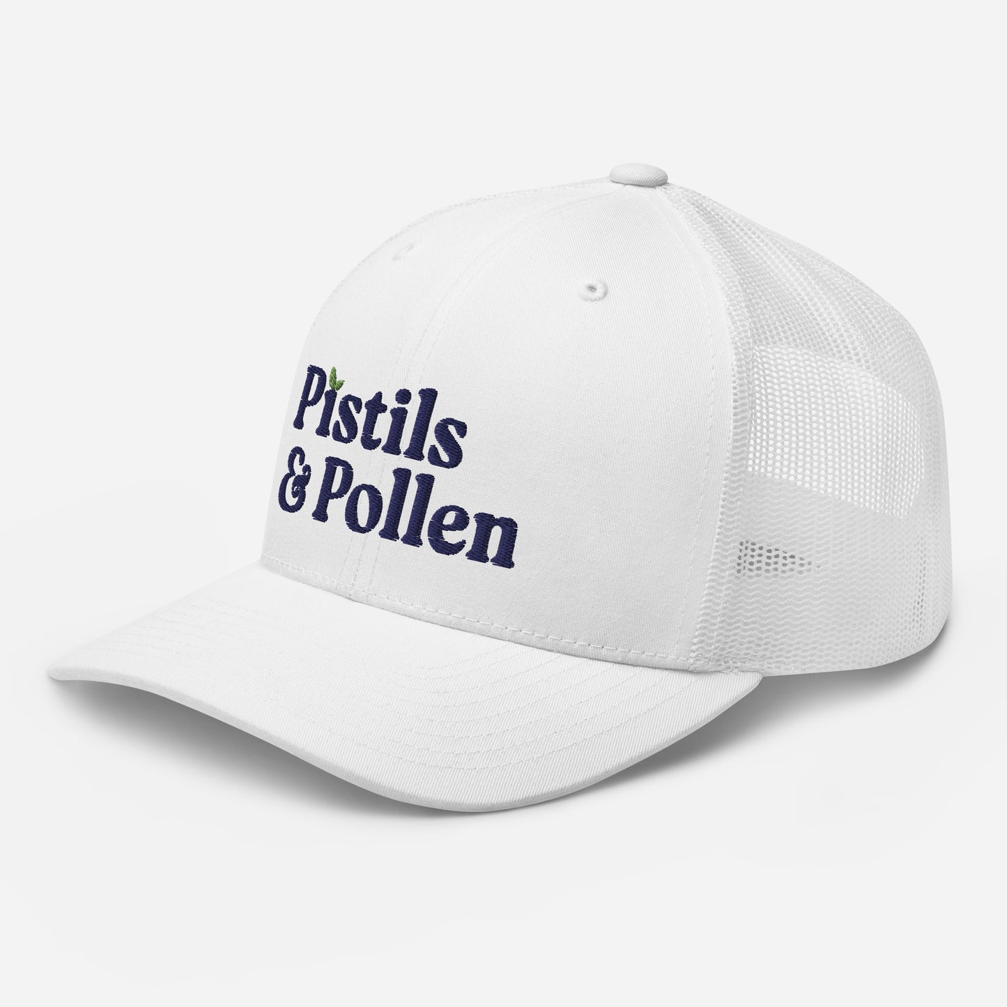 Pistils & Pollen - Snap Back Cap (blue on white)