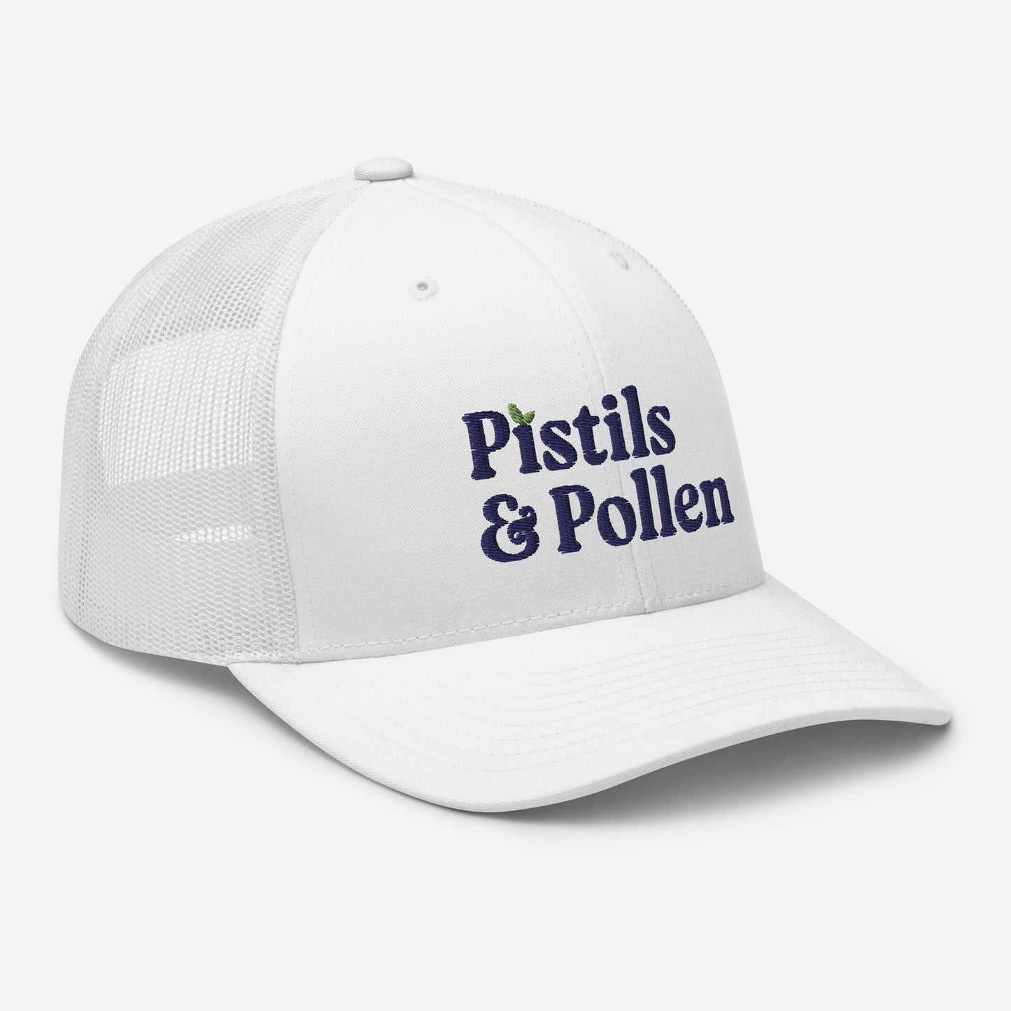 Pistils & Pollen - Snap Back Cap (blue on white)