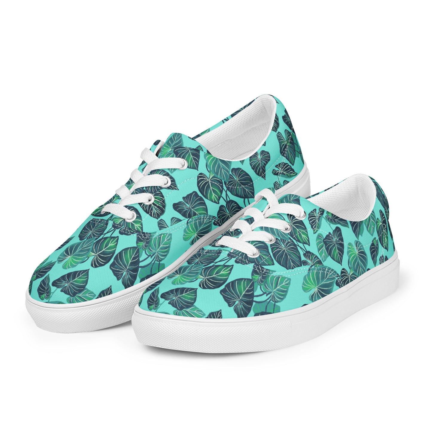 Philodendron gloriosum - Women’s Lace Up Canvas Shoes